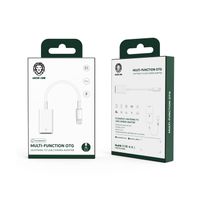 Green LionLightning to USB Adapter GNMFOTGWH Multi-Function OTG - White